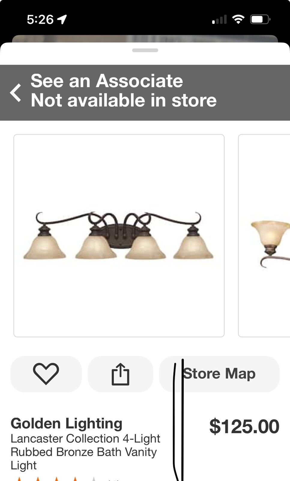 GOLDEN LIGHTING Lancaster 4 Light 34" Rubbed Bronze Bath Vanity / 6005 BA4 RBZ