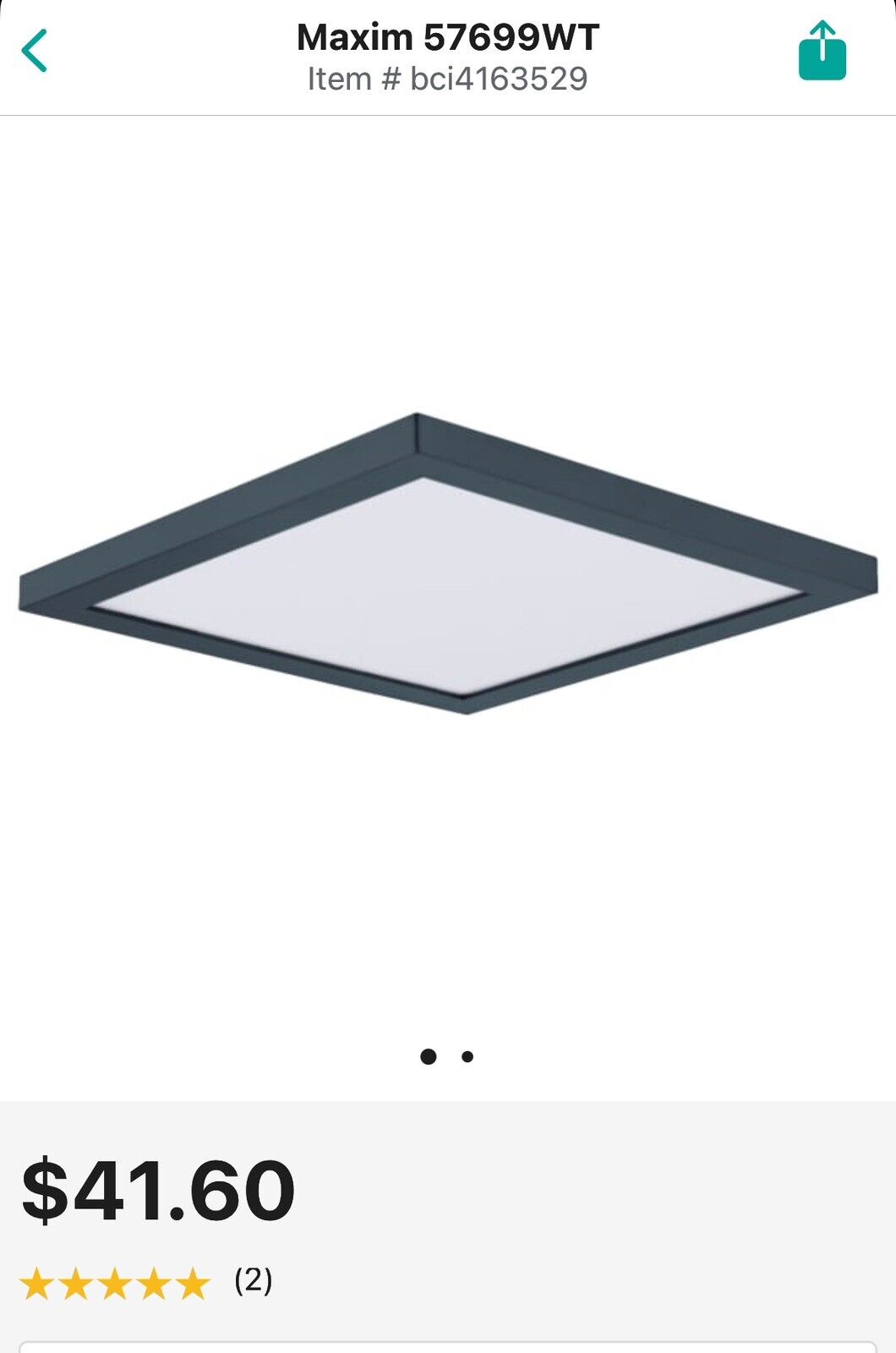Chip 9" Wide LED Flush Mount Square CeilingFixture - 5 Year Warranty Included