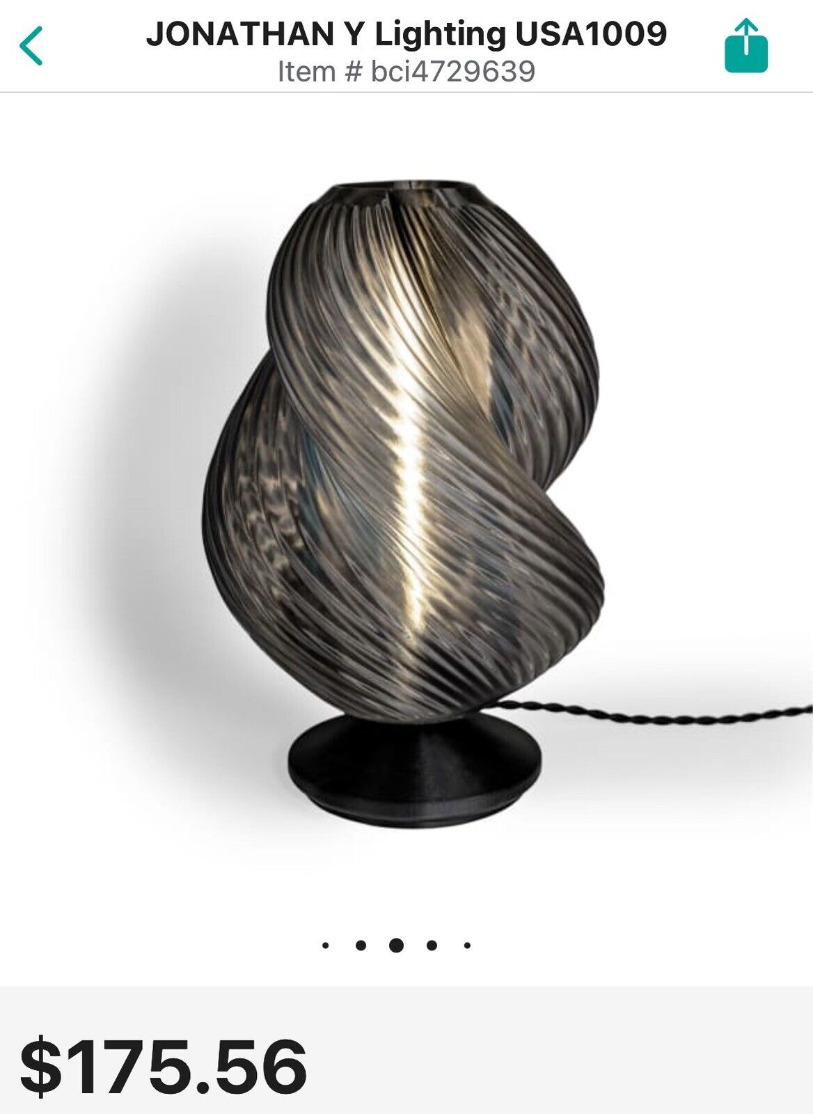 JONATHAN Y Lighting USA1009 Gema 14" Tall LED Novelty Table Lamp - Light Smoke /