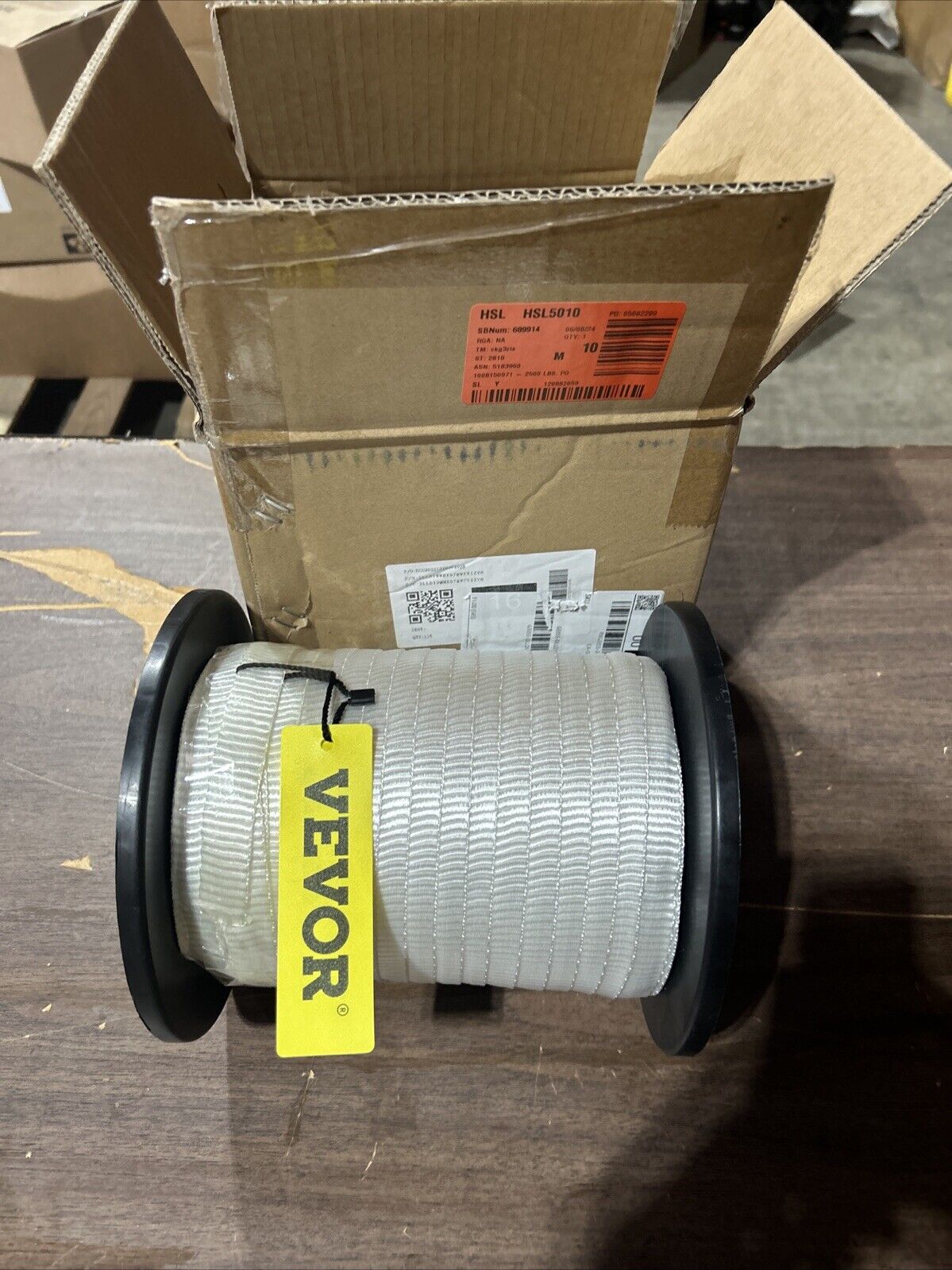 VEVOR 2500Lbs Polyester Pull Tape | 318' x 3/4" Flat Tape for Wire & Cable Condu