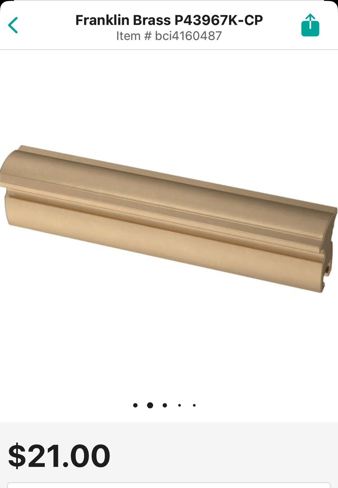Franklin Brass P43967K-CP Classic Curve 1 to 4 Inch Adjustable Pack Of 5