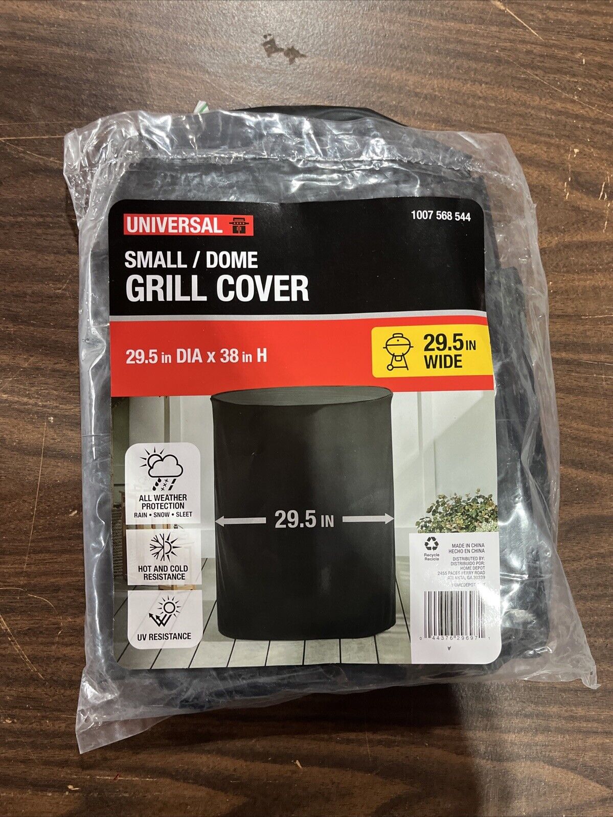 Small/Dome Smoker-Grill Cover By Universal 29.5” DIA x 38” H Black Kettle Grill