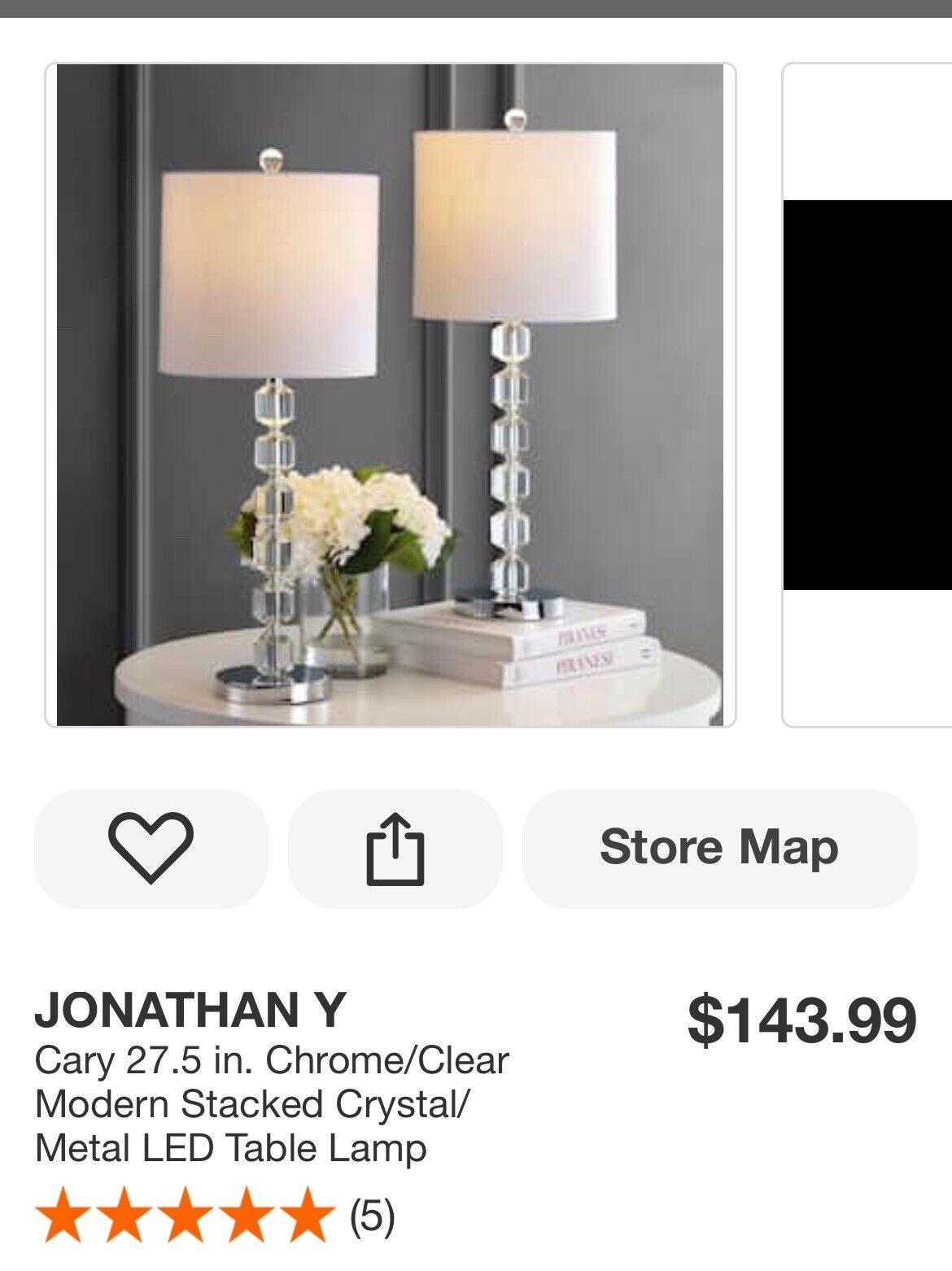 JONATHAN Y Lighting JYL5053-SET2 Cary 28" Tall LED Table Lamp - - Chrome