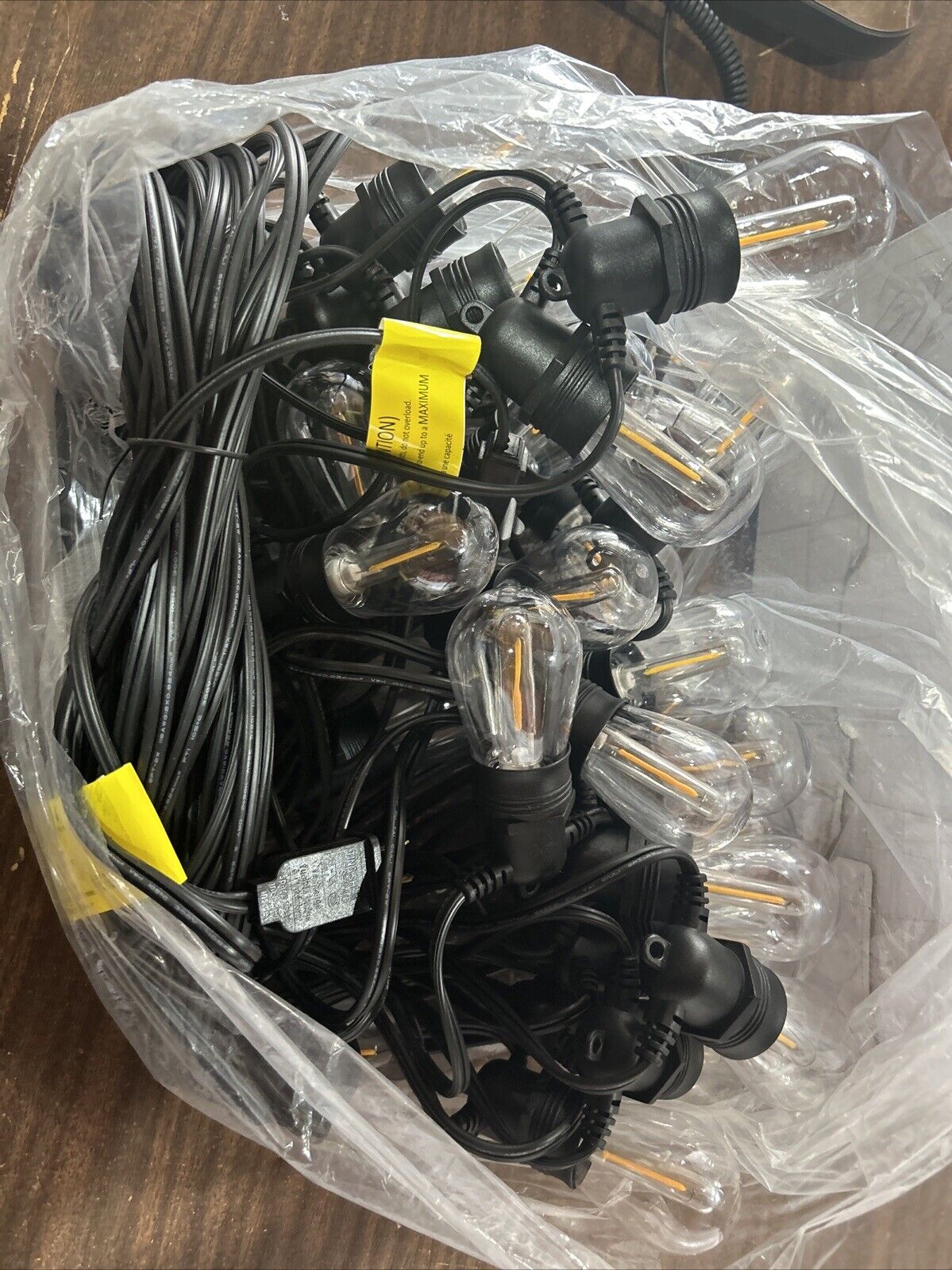 Outdoor 96 ft. Plug-In Edison Bulbs LED String Lights with S14 30