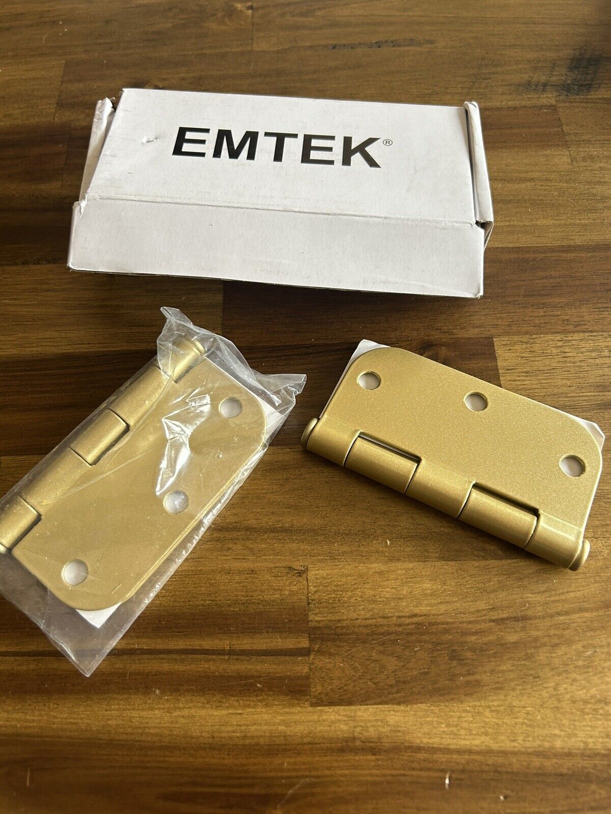 Emtek 91033US7 3.5" x 3.5" Plain Bearing 5/8" Radius Mortise Hinge - Pair - Fren