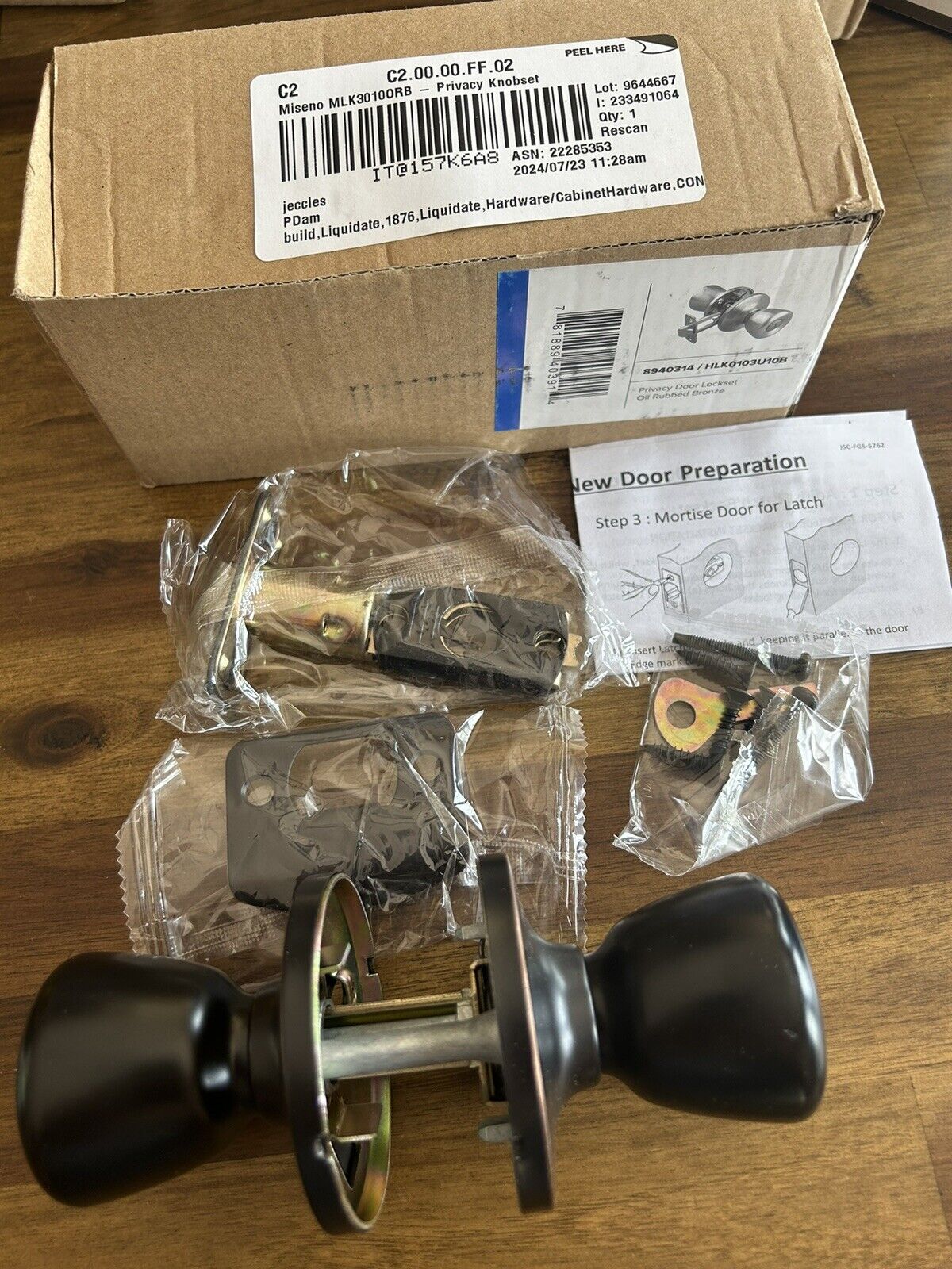 Miseno MLK4010 Buchanan Tulip Passage Door Knob Set - Bronze