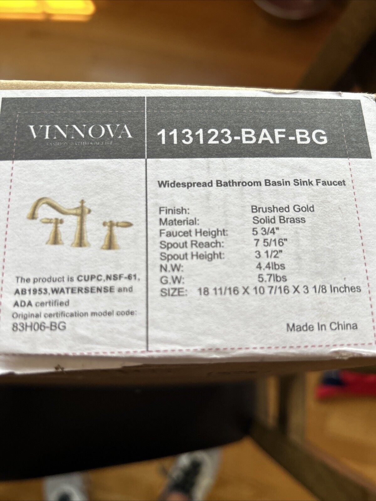 Miseno 113123-BAF-BG Corella Bathroom Faucet, Brushed Gold