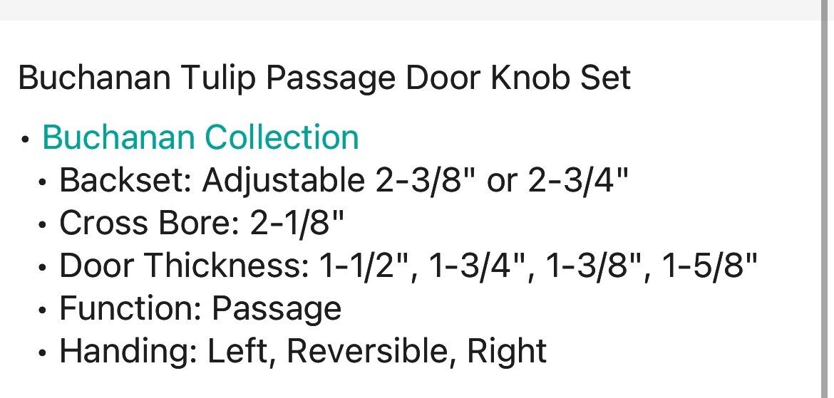 Miseno MLK4010 Buchanan Tulip Passage Door Knob Set - Bronze