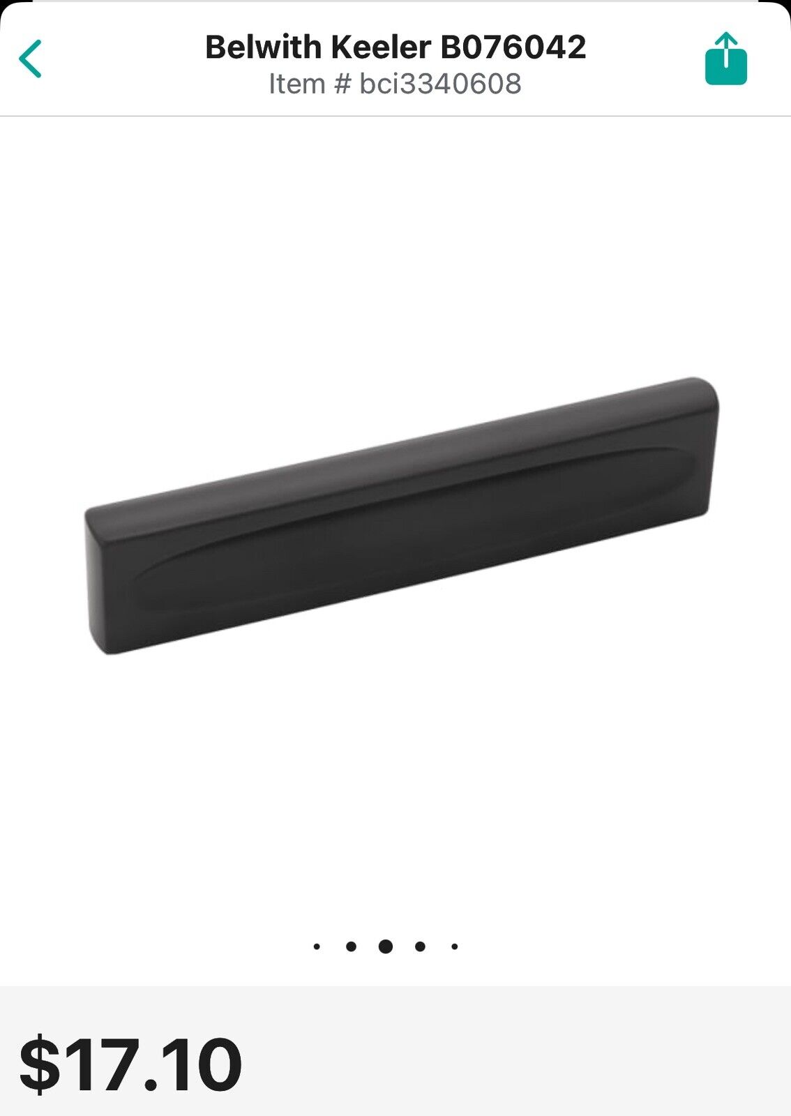 Belwith Keeler B076042MB Ingot 96MM Pull Cabinet Hardware (2 Pack)