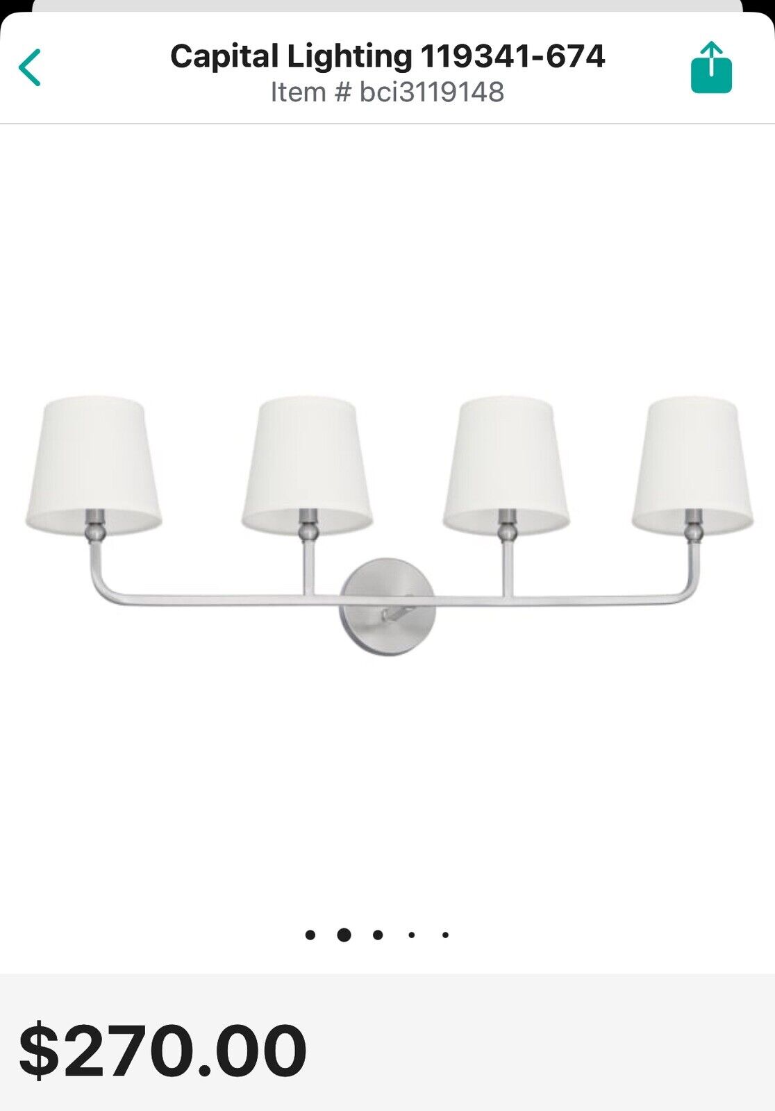 Dawson 4 Light 35" Wide Bathroom Vanity Light