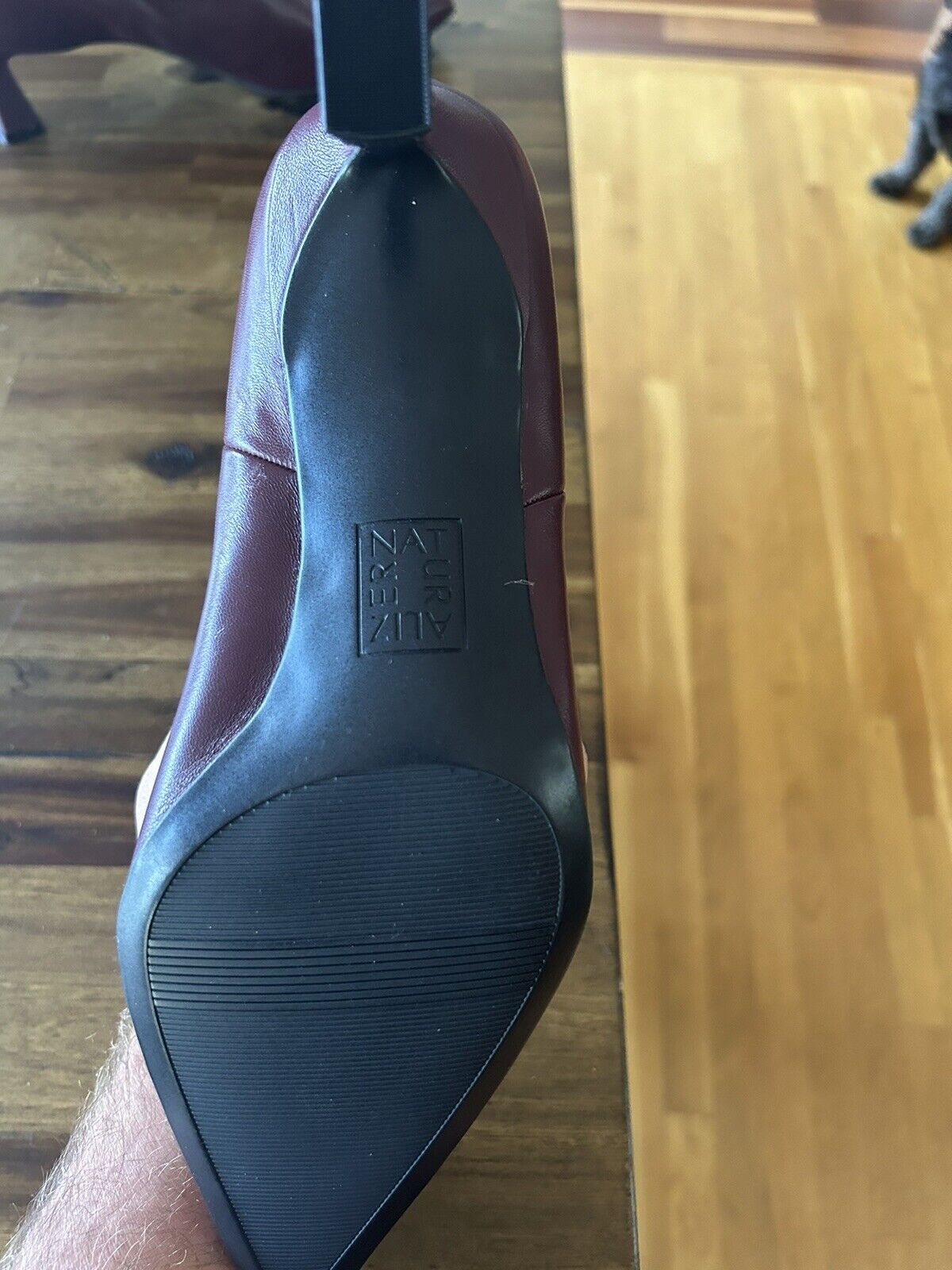 Naturalizer Daya Pointed Toe Bootie Cabernet Sauvignon Red Leather Size 8.5 W