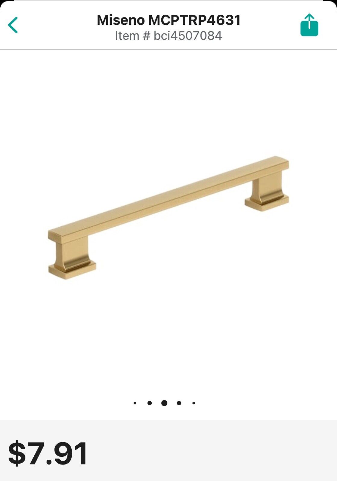 Miseno Alder Cabinet Pull - Champagne Bronze (6-5/16" C to C)