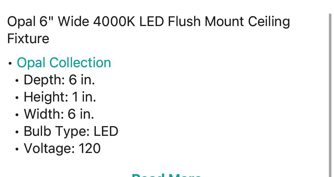 Nora Lighting NLOPAC-R4REGT2440 Opal 6"W 4000K LED Flush Mount - White - 2 Pack