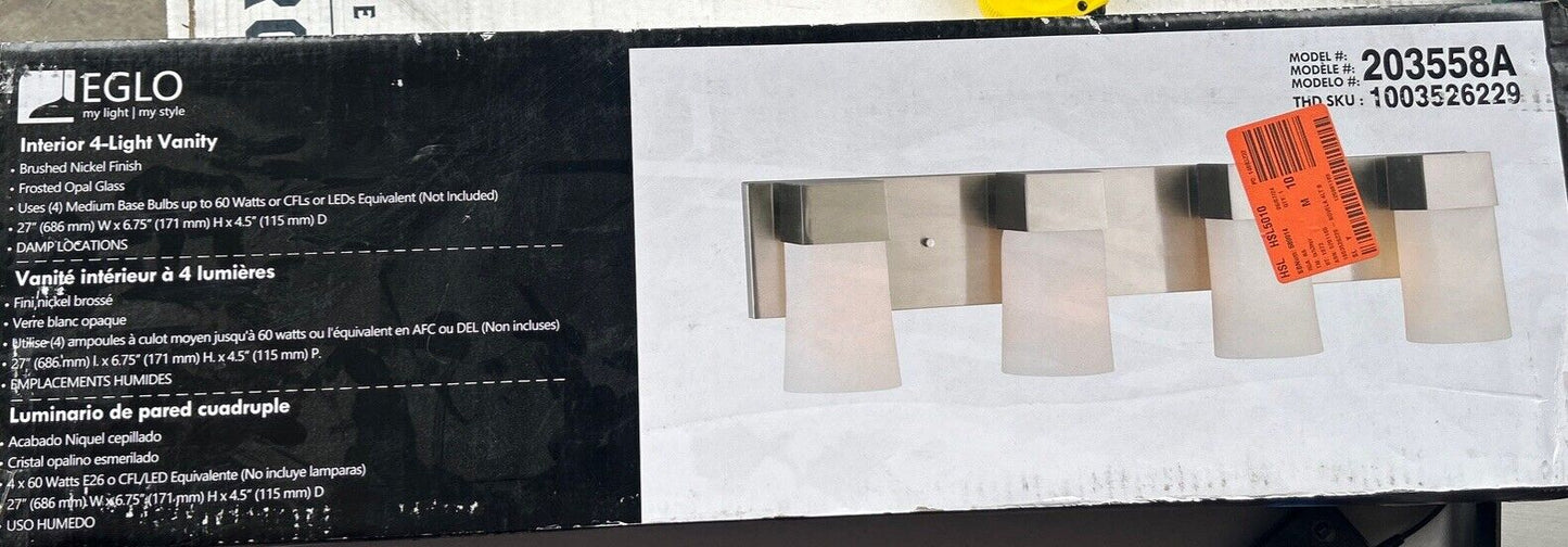 Novela 4light Vanity Light Indoor Wall Sconce Dimmable Led Frosted Glass Mirror