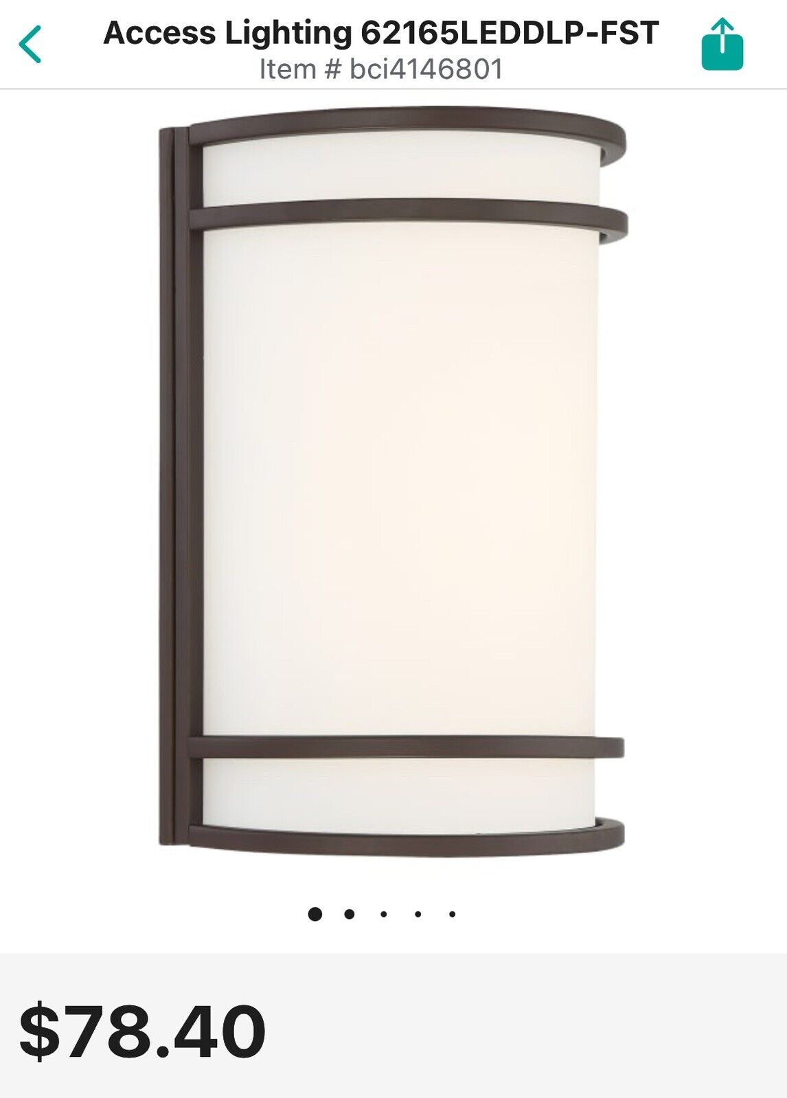 Access Lighting 62165LEDDLP-FST Lola 10" Tall LED Wall Sconce