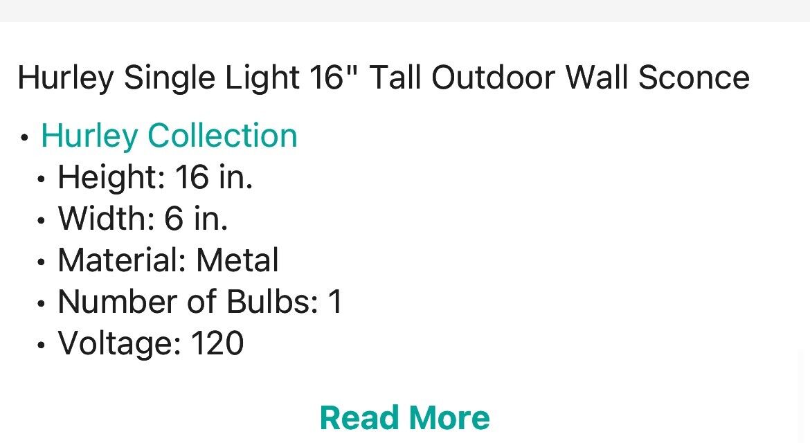 Globe Electric 44176 Bowery 1-Light Outdoor Indoor Wall Sconce Matte Black