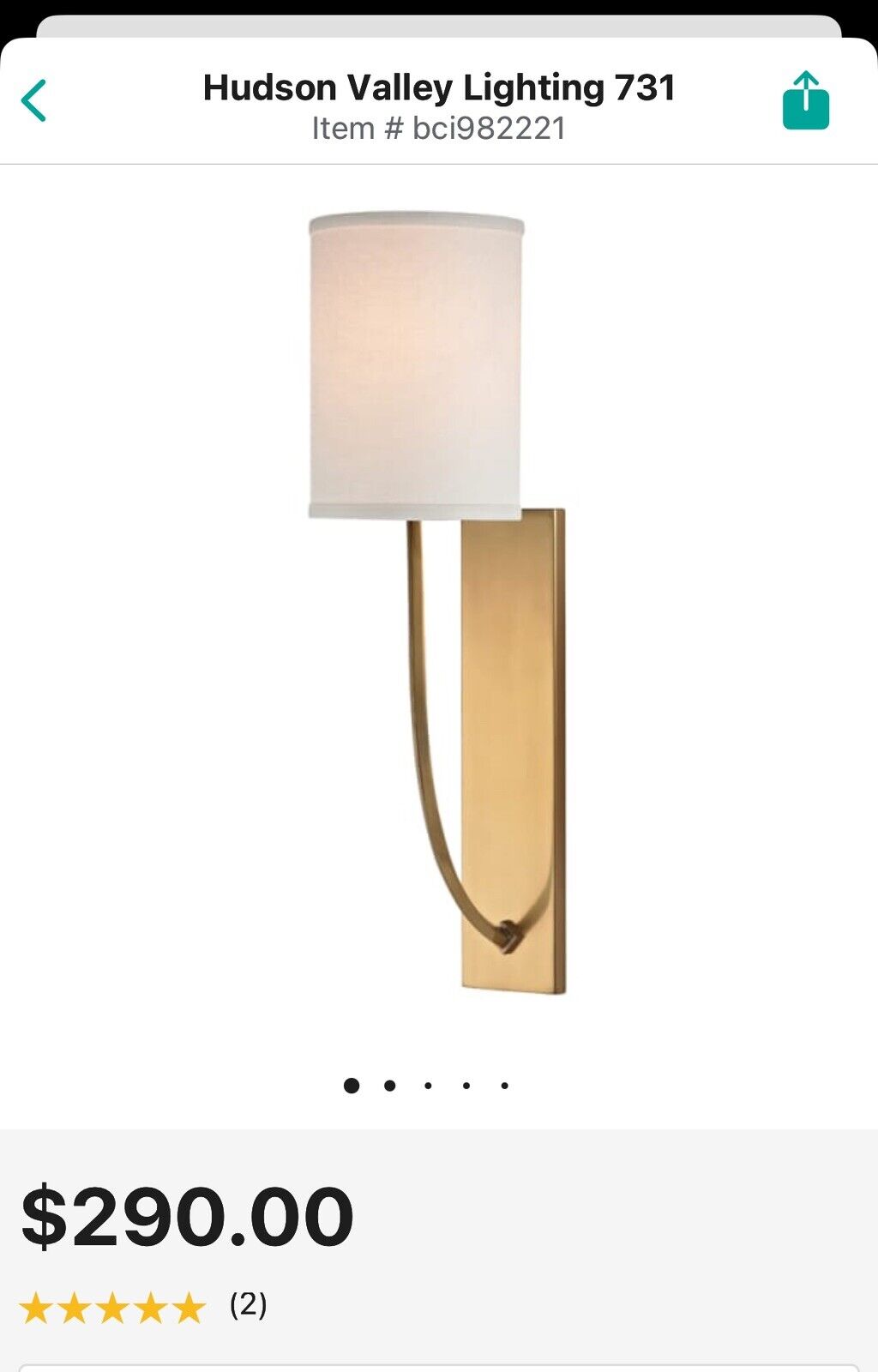 Hudson Valley Colton 1 Light Wall Sconce, Aged Brass - 731-AGB