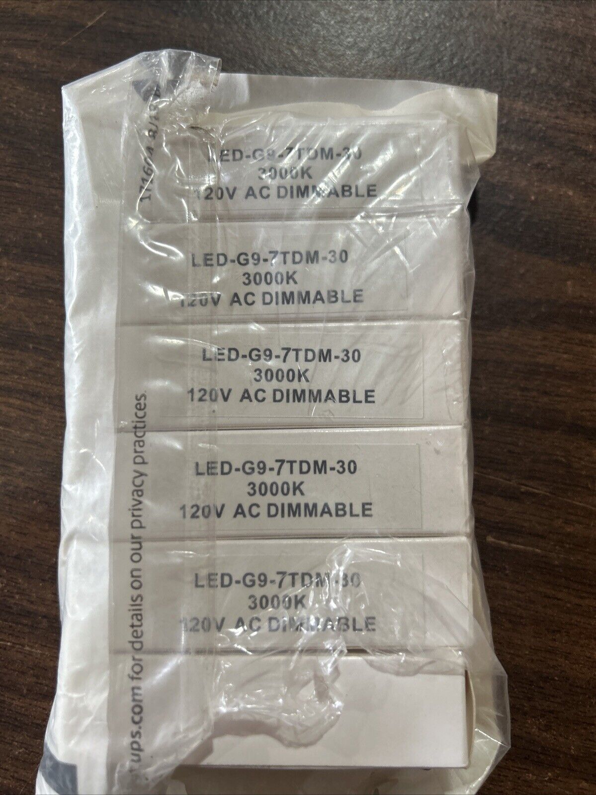 60 watt equivalent 7-watt led light bulbs  g9  Dimmable 3000k 6 pack